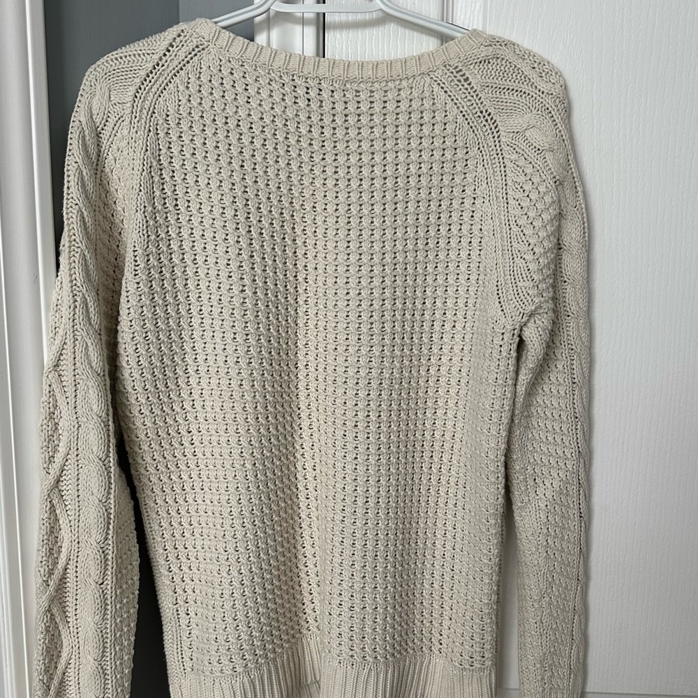Lauren Ralph Lauren Cream Cable Knit Crew Neck Sweater - Picture 2 of 3